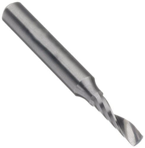 LMT Onsrud 63-718 Solid Carbide Upcut Spiral O Flute Cutting Tool, Inch, Uncoated (Bright) Finish, 21 Degree Helix, 1 Flute, 2.0000" Overall Length, 0.1875" Cutting Diameter, 0.2500" Shank Diameter