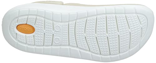Crocs Literide Tamanco, Masculino, Bege (Stucco/Orange Sorbet), 40