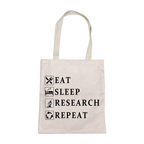 Bolso Tote Eat Sleep Research Repeat para investigadores miniatura 1