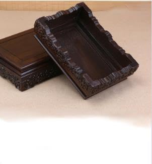 Amazon.co.jp: 黒檀の木彫り花瓶台座 香炉台座 供養台 台座神像 石彫飾