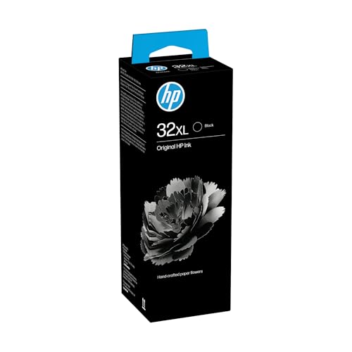HP 32XL 1VV24AE, Negro, Botella de Tinta de Alta Capacidad Original, compatible con impresoras HP Smart Tank series 400, 500, 600