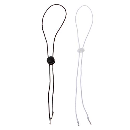 Gwxevce 10 Stück Flexible, Abnehmbare, Elastische Hut-Kinn-Kordelriemen, Verstellbare Kordelverschlüsse, Weiß, Klassisch, Nylon, Hutbügel
