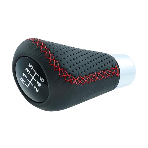 Bashineng 6 Speed Shift Knob Manual Car Gear Shifter Leather Black+Red by Bashineng - Used condition - Image 6