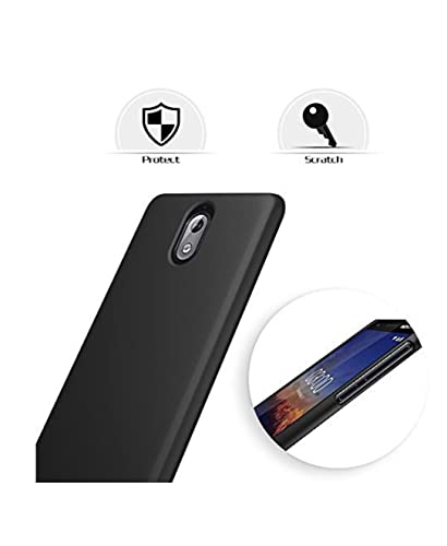 Image of Mobile Back Cover Case for Nokia 3 (Silicone Case|CameraProtection|Black SC1510)