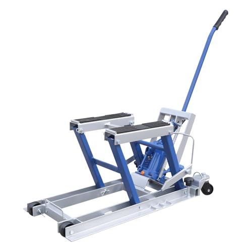 HOARLICN Motorradhebebühne, Hydraulisch Hebebühne Motorradheber Bühne Hebebühne ATV Quad Lifter Bühne Lift Scherenheber Klapp Ständer Für Motorräder Fahrräder, Geländewagen, Blau HOARLICN Motorradhebebühne, Hydraulisch Hebebühne Motorradheber Bühne Hebebühne ATV Quad Lifter Bühne Lift Scherenheber Klapp Ständer Für Motorräder Fahrräder, Geländewagen, Blau