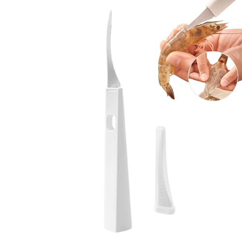 Zuasdvnk Strumento di rimozione di gamberetti, strumento di rimozione di gamberi - Strumento di peeling di gamberi in acciaio inossidabile, pulitore di gamberetti, strumento per sbucciatore di gamberi