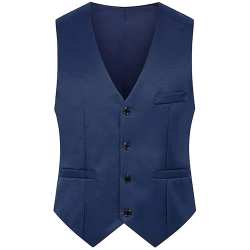 Men's Slim Fit Vest Formal Casual Cotton V Neck Work Top Office Work Suit Vest
