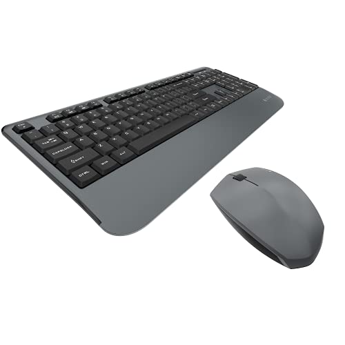 Image of Coconut WKM13 Inspire Wireless Keyboard and Mouse Combo for Windows, 2.4Ghz Wireless Range 6-10M, Keyboard with Palm Rest, 1000 DPI 3 Button Ambidextrous Mouse, PC /Laptop