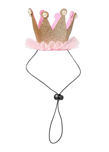 Hund Geburtstag Bandana Hut Set, Hund Geburtstag Party Supplies Hund Bandana Junge Mädchen Welpe Geburtstag Hut Schal für kleine mittlere Hunde Haustier (Rose)