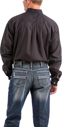 Cinch Men's Classic Fit Long Sleeve Button One Open Pocket Solid Basic2
