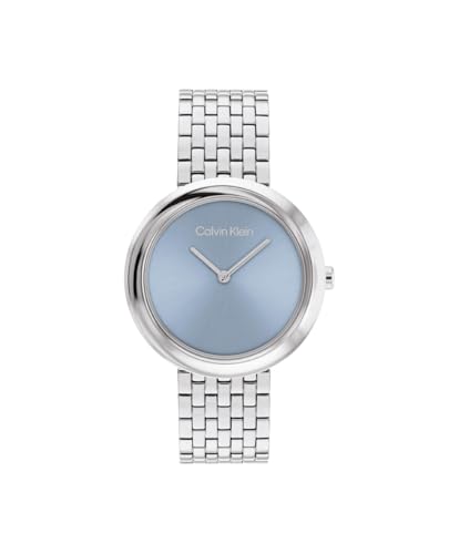 Calvin Klein Women's Twisted Bezel - 34mm 2H Quartz Watch - Stainless Steel Bracelet - Water Resistance 30 Meters - Minimalistic Style – Premium Fashion - Gift for Her