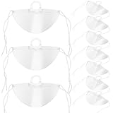 TOPPERFUN Transparente Wiederverwendbare Schutzmasken 10 Stück mit Anti Beschlag Atmungsaktiv für...