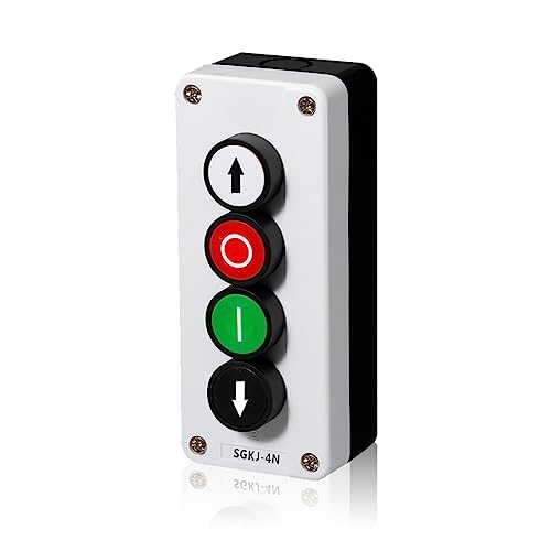 Push Button Station, Durable Self-Recovery Up Down Switch with Start and Stop Button