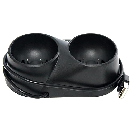 OSTENT チャージャー デュアル充電ドック 充電スタンドホルダーソ PS4 VRPS ムーブコントローラーに適用