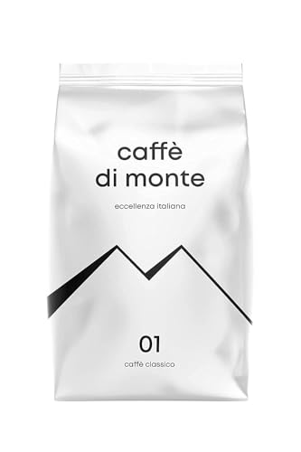 CAFFÈ DI MONTE® Classico (1kg) Ganze Kaffeebohnen - Ideal Für Kaffee aus Siebträger & Vollautomaten oder als Filterkaffee - Mittlere Röstung nach Italienischer Art - Schokoladig, Nussig - Säurearm