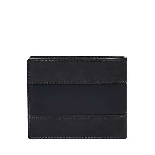 Image of Fossil Men's Everett Leather Bifold with Flip ID Wallet, Midnight Navy, (Model: ML4397406)
