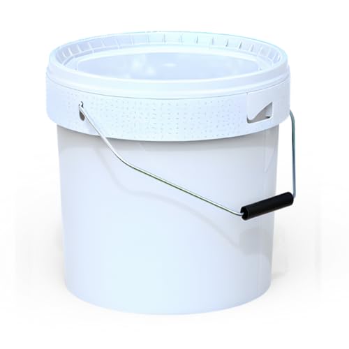Smart Pack ® Secchio con coperchio 18,20 litri, Secchio in plastica con manico in metallo, Secchio ermetico, impilabile, contenitore di stoccaggio, Secchio di vernici vuoto, catering (1x18LT) Smart Pack ® Secchio con coperchio 18,20 litri, Secchio in plastica con manico in metallo, Secchio ermetico, impilabile, contenitore di stoccaggio, Secchio di vernici vuoto, catering (1x18LT)