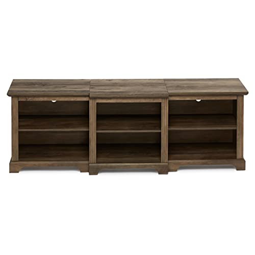 Rockpoint 70Inch Modern Tv Stand Storage Media Console Entertainment Center For Tvs Up To 80,Rustic Oak #TOP1