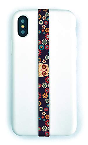 Phone Loops: The Original Phone Loop Finger Strap for Mobile Phone - Phone Loop Finger Holder for Phone Case Grip - Phone Strap Holder for Hand Grip - Finger Loop for Cell Phone Case (Calavera)