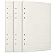 Papel A5, [3 paquetes] Toplive 100 g/m² grueso Recarga 6 Agujeros Recambio Papel A5 Recambio Papel de Notas 135 Hojas (270 páginas) para 6 Anillas Cuaderno Línea Papel