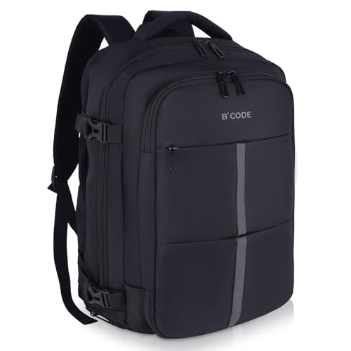 Image of B'CODE Laptop Backpack | Men & Women Travel Bag | Convertible Carry-On Luggage | Expandable Design | Shoe Compartment | Multiple Organizers | Water-Resistant Fabric