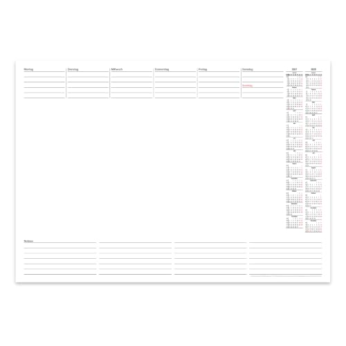 Papier-Schreibtischunterlage mit 2-Jahres-Kalender...
