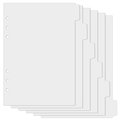 Jeffdad 6-Ring Binder Plastic Divider Set
