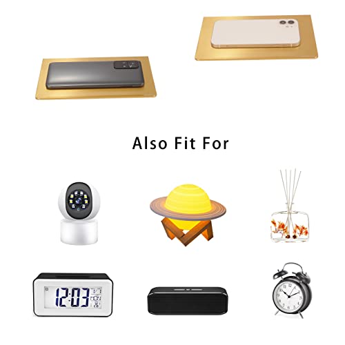 Veefos Small Gold Floating Shelves For Wall Decor 7.7 Inch, 2 Sets Bathroom Shelves Organizer Wall Mount, Sturdy Metal Wall Shelf For Plants Cell Phone Speakers Cameras Living Room Office #TOP3