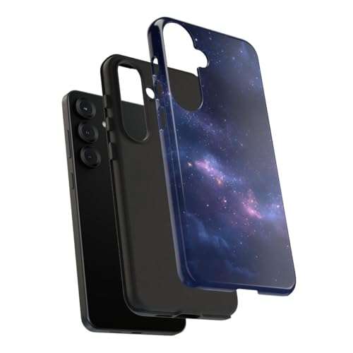 Coque Samsung S25 Plus bleu nébuleuse étoilée protection rigide