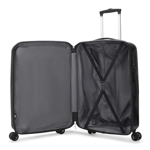 Image of VIP Rigel Check-in 79 Cm (Large) 8 Wheels Trolley Bags for Travel, Hard Case Lightweight Bag with TSA Lock and Wet Pouch Suitcase for Travel (Black)