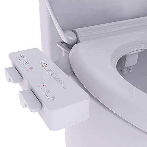 atalawa Bidet, Slim Design Non-Electric Mechanical Bidet Attachment with Self Cleaning Dual Nozzle