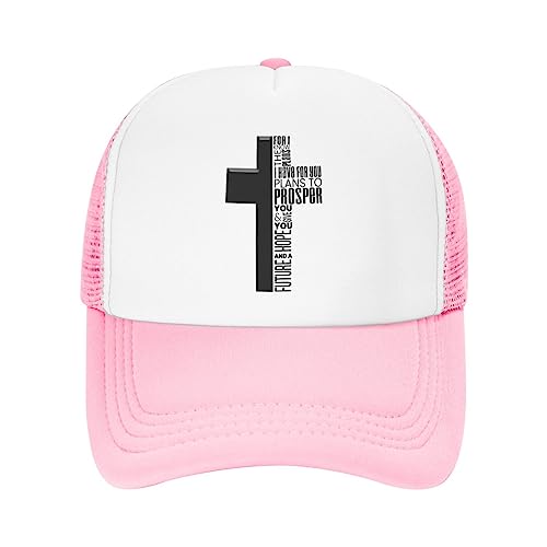 PAUPPY Jeremiah 29:11 Bible Verse Jesus Cross Christian Gifts Pink Boys Baseball Caps Dad Hat Ball Hats for Boys Girls