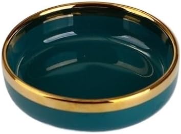 Dinner Sets Gilt Rim Green Ceramic Plate Steak Food Plates Bowls Ins Dinner Dish Luxurious Porcelain Dinnerware Set for Family HotelSmall Dish