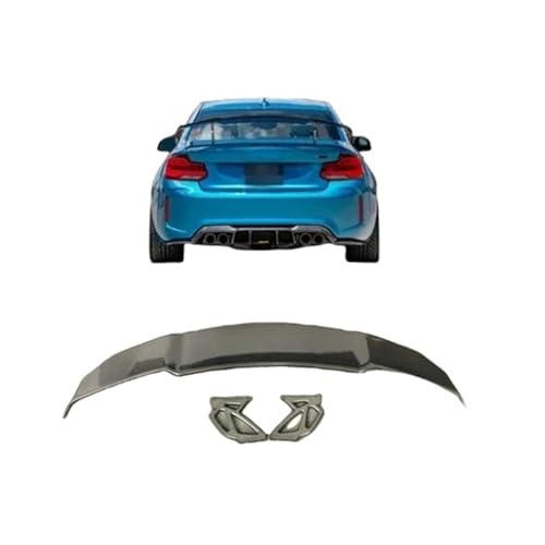 と互換性がある BMW M2 M3 M4に適合 高品質カーボンファイバー リアブートウィングスポイラー リアルーフスポイラー ウィング トランクリップ ブートカバー(Carbon style A)