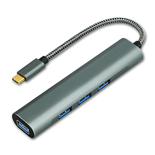 HENRETY-USB-C-Hub-4-Port-USB-30-Hub-Ultra-Slim-Portable-Data-Hub-Applicable-for-MacBook-Pro-20182017-ChromeBook-XPS-Galaxy-S9S8-and-More