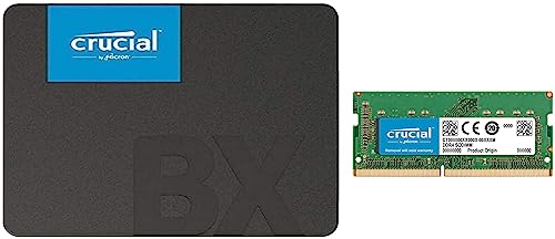 Image of Crucial BX500 240GB 3D NAND SATA 6.35 cm (2.5-inch) SSD (CT240BX500SSD1) & Basics 4GB DDR4 1.2v 2666Mhz CL19 SODIMM RAM Memory Module for Laptops and Notebooks