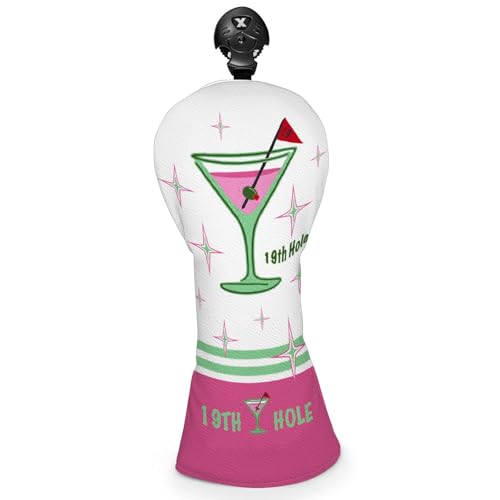 Golf Club Covers for Men Women Fairway Wood Head Covers PU Leather 3 Wood Headcover Pink Golf Head Covers for Woods and Driver Funny Golf Accessories for Golf Lovers Fan Golfers Birthday Gift