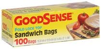 GoodSense Fold-Top Sandwich Bags, 100-ct. Boxes