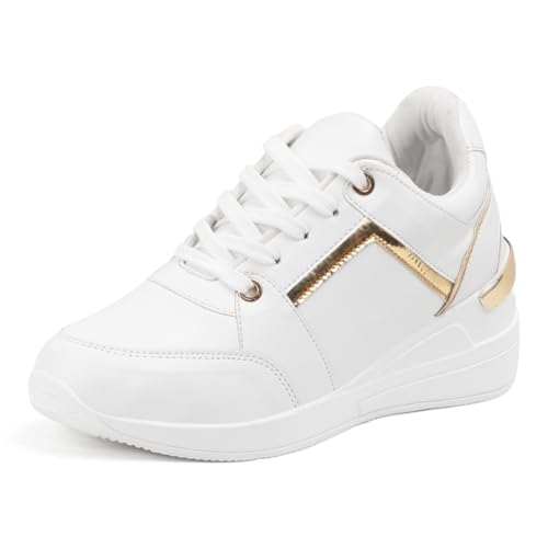 Image of Vendoz Women Casual High Heel Sneakers I Cushioned Insole I All Day Comfortable I Lightweight and Stylish Shoes for Girls CNV7062