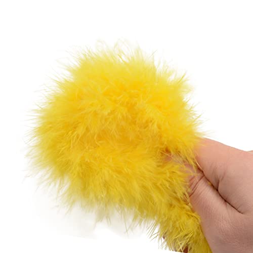 72" Long Fluffy Marabou Feather Boa For Women Diy Craft Home Decor 14G-Yellow #TOP3
