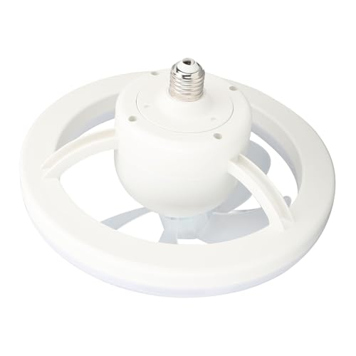 Ausla Ventilador de Techo con Luces y Control Remoto, Ventilador de bajo Perfil E26/E27 con un Temporizador LED de Brillo de 48 W para el Patio de Comedor de Cocina de la Cocina