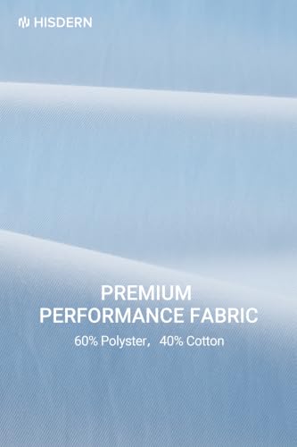 Image of HISDERN Mens Dress Shirts Long Sleeve Button Down Casual Shirts for Men Inner Contrast Formal Business Tuxedo Wedding Shirt