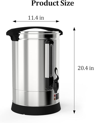GarveeHome 100 Cups Coffee Urn,14L/3.8 Gallon Commerical Coffee Maker for Buffet Catering Wedding Gathering,Large Capacity Hot Coffee Dispenser,Stainless Steel Hot Water Urn