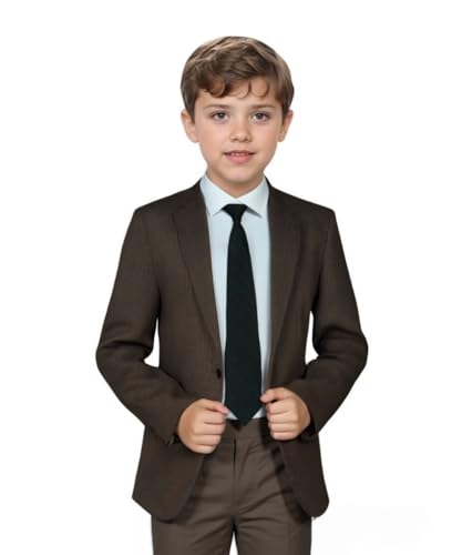 Boys Blazer Retro Tweed Herringbone Jacket Kids Tuxedo Wedding Formal Outfits2