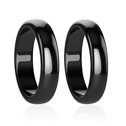 Bague en hématite chakra racine avec pierres magnétiques naturelles, tailles 6 à 13
