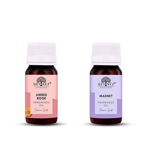 Image of Devinez Amber Rose, Magnet Aroma Oil for Diffuser /Ultrasonic Aroma Diffuser /Tealight Diffuser /Reed Diffuser, 30ml Each