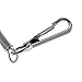 Inzopo 1.4M Retractable Steel Wire Coiled Lanyard Safety Rope with Swivel Snap Clip Fishing Rod Keeper Holder