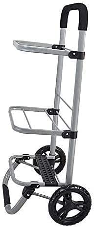 Faltbarer Einkaufswagen mit Rädern, faltbarer Einkaufstrolley, Einkaufstrolley, leicht, faltbarer Einkaufswagen, wasserdichter Einkaufstrolley mit Schwenkrädern, Lebensmittel-Handwagen – Bild 4