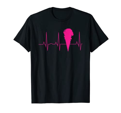 Divertido EKG Ice Cream Lover Heartbeat regalo para hombres mujeres niños Camiseta