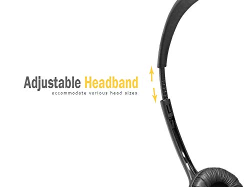 Telephone Headset For Office Phone, 2.5Mm Pin Landline Headphones With Boom Mic. For Conference Call, Panasonic Landline, Business Call Center, Cordless Phone (Not For Smartphone & Computer) #TOP2